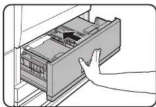 SHARP MX-M550U - Gently push tray 1-tray 2 into the machine. - 1