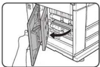 SHARP MX-M550U - Open the lower cover on the left side of the machine. - 1