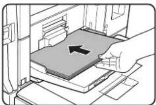 SHARP MX-M550U - Insert the copy paper all the way into the bypass tray. (Do not force the paper in.) - 1