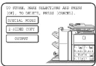 SHARP MX-M550U - Select the copy settings that you wish to store in the job program. - 1