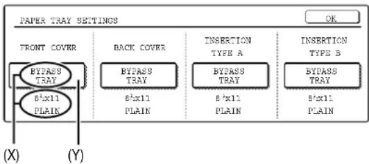 SHARP MX-M550U - Select the tray used for the front cover paper. - 1