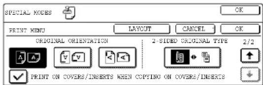 SHARP MX-M550U - To specify the orientation of the original, touch the [ORIGINAL ORIENTATION] key. - 1