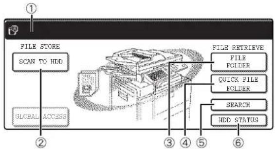 SHARP MX-M550U - Main screen of document filing - 1