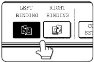 SHARP MX-M550U - Select whether the book opens to the left or to the right, and touch the [OK] key in the book copy setting screen. - 1