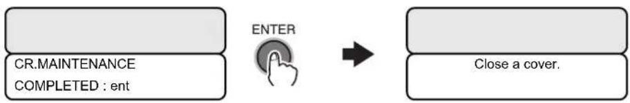 Mimaki JV5-130S - After completing whole cleaning, press the [ENTER] key. - 1