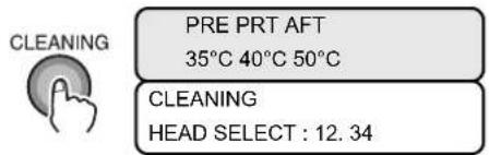 Mimaki JV5-130S - Press the [CLEANING] key. - 1