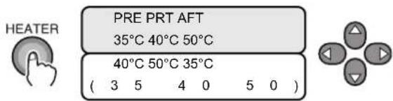 Mimaki JV5-130S - Press the [HEATER] key. - 1