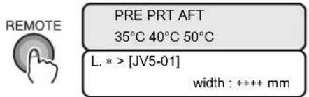 Mimaki JV5-130S - Press the [REMOTE] key to stop the printing operation. - 1