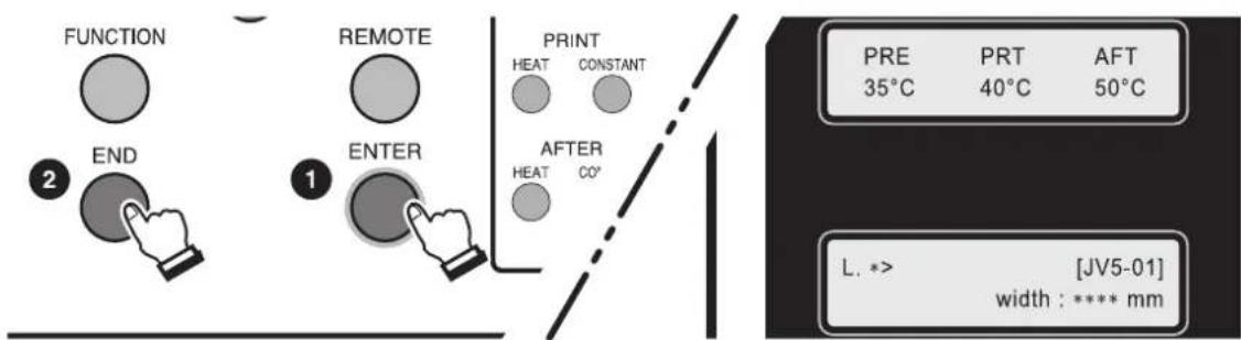 Mimaki JV5-130S - Press the [ENTER] key to finalize the setting. - 1