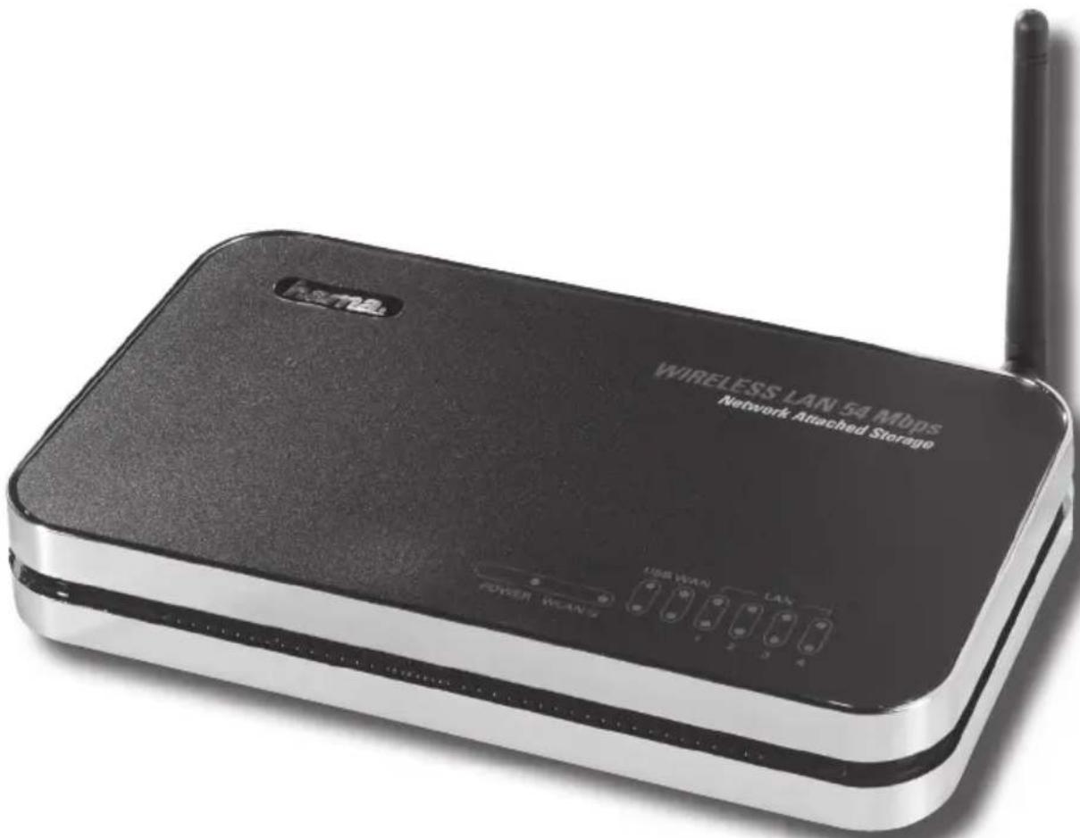 WIRELESS LAN 54 Mbps Network Attached Storage POWER W/ANZ USB WAN LAN 1 2 3 4