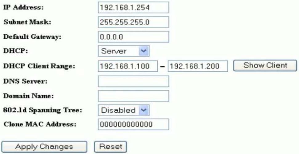 LEVELONE WAP-6200 - LAN Interface Setup - 1