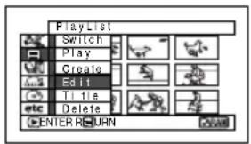 HITACHI DZ-GX5000A - ADDING SCENES TO PLAY LIST (EDITING PLAY LIST) - 1
