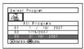 HITACHI DZ-GX5000A - SWITCHING TO THUMBNAIL DISPLAY OF SPECIFIC DATE (SELECT) - 1