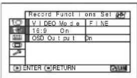 HITACHI DZ-GX5000A - Record Functions Setup - 1