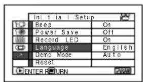 HITACHI DZ-GX5000A - CHANGING DISPLAY LANGUAGE (LANGUAGE) - 1