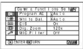 HITACHI DZ-GX5000A - Camera Functions Setup - 1