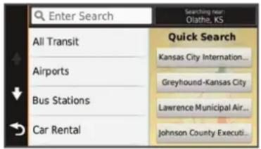 GARMIN nuvi 55TV - Searching Within a Category - 1