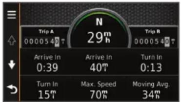GARMIN nuvi 2407LM - Viewing the Trip Information Page - 1