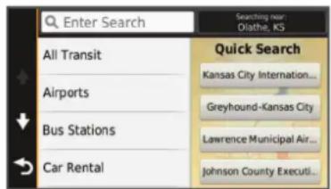 GARMIN nuvi 2407LMT - Searching Within a Category - 1