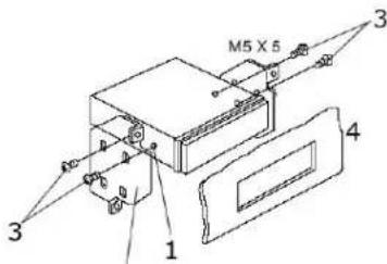 HYUNDAI H-CMMD4042 - Din rear-mount (method 2) - 2