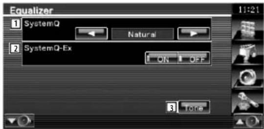 Equalizer 1 SystemQ Natural 2 SystemQ-Ex ON OFF 3 Tone