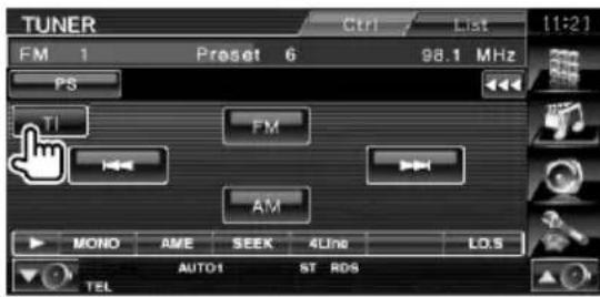 TUNER Ctrl List [1:2] FM 1 Preset 6 98.1 MHz PS TI FM AM MONO AME SEEK 4Line LO.S AUTO1 ST RDS TEL