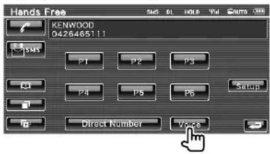 Hands Free KENWOOD 0426465111 SMS P1 P2 P3 CD P4 P5 P6 Setup Direct Number Voice