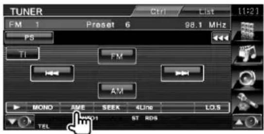 TUNER FM 1 Preset 6 98.1 MHz PS TI FM AM MONO AME SEEK 4Line LO.S TEL ST RDS