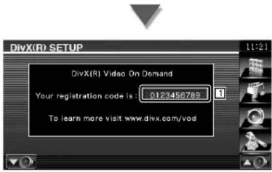 DivX(R) SETUP DivX(R) Video On Demand Your registration code is : 0123456789 To learn more visit www.divx.com/vod