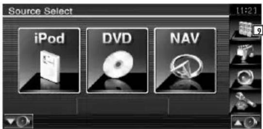 Source Select iPod DVD NAV