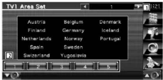 TV1 Area Set Austria Belgium Denmark Finland Germany Iceland Netherlands Norway Portugal Spain Sweden Switzerland Yugoslavia 1 2 3 4 5
