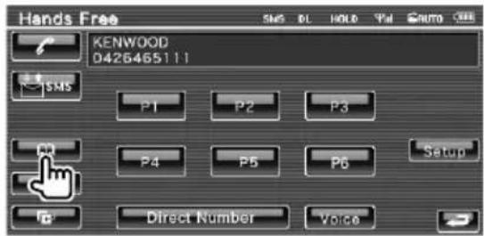 Hands Free KENWOOD 0426465111 SMS P1 P2 P3 Q1 P4 P5 P6 Setup Direct Number Voice