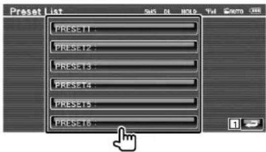 Preset List PRESET1 : PRESET2 : PRESET3 : PRESET4 : PRESET5 : PRESET6 :