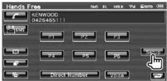 Hands Free KENWOOD 0426455111 SMS P1 P2 P3 P4 P5 P6 Setup Direct Number Voice