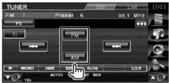 TUNER Ctrl List FM 1 Preset 6 98.1 MHz PS TI FM AM MONO AME SEI 4Line LO.S AUTO1 ST RDS TEL