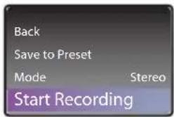 AUDIOVOX SL5008 - To record the currently playing radio station: - 1
