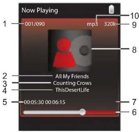 AUDIOVOX SL5008 - Option menu (music playback) - 1