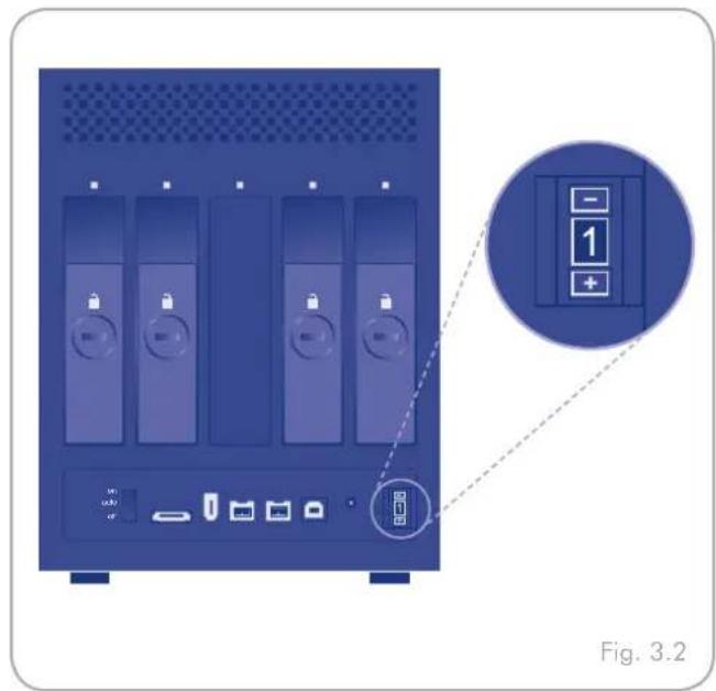 LACIE 9000263 - To change the RAID mode: - 5