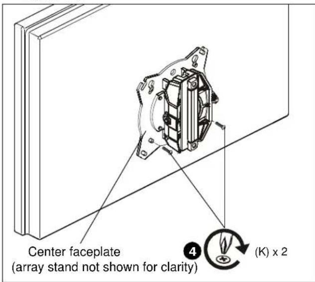 Center faceplate (array stand not shown for clarity) ④ (K) x 2