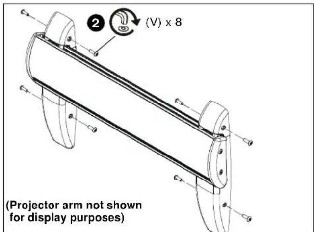 (V) x 8 (Projector arm not shown for display purposes)
