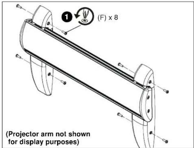 (F) x 8 (Projector arm not shown for display purposes)