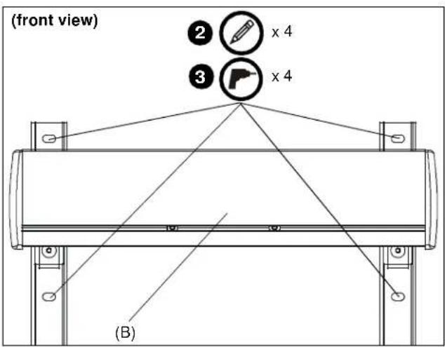 (front view) ② x 4 ③ x 4 (B)