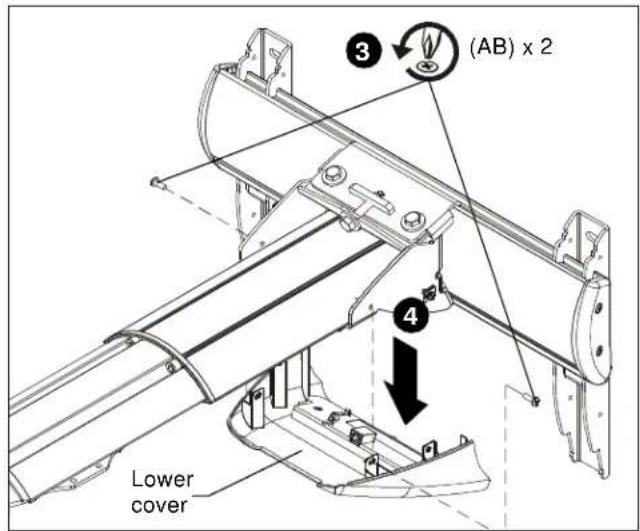 (AB) x 2 Lower cover