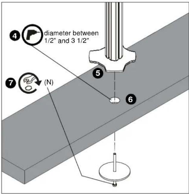 Chief K3F220S - K3G Mounts (Grommet) - 3