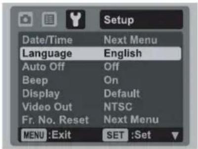 AGFAPHOTO Optima 830UW - Choosing the Language - 1