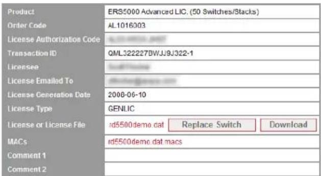 AVAYA DS1410026 - The license bank screen will display all the licenses that have been deposited into the license bank and provides the following information - 1