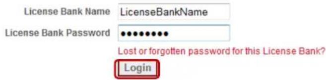 AVAYA DS1410026 - Enter the existing License Bank Name and License Bank Password then click Login. - 1