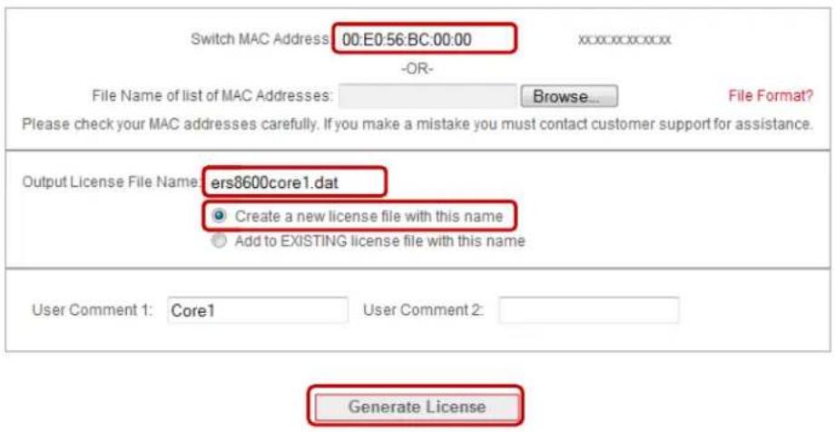 AVAYA DS1410026 - In the Generate License page enter the required information to generate the license and then click Generate License: - 1