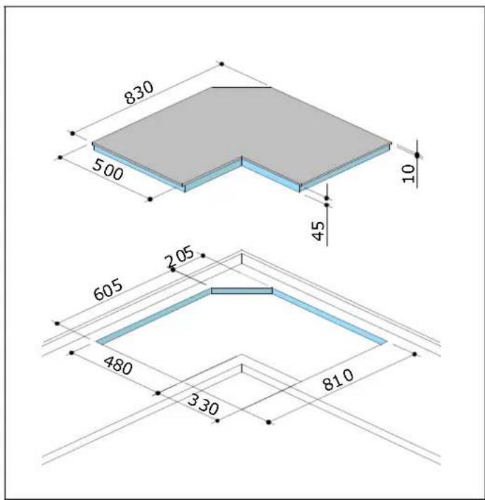 CDA 4X7SS - SIZES OF THE FITTED AND SUPPORTED HOBS AND HOUSING HOLES - 4