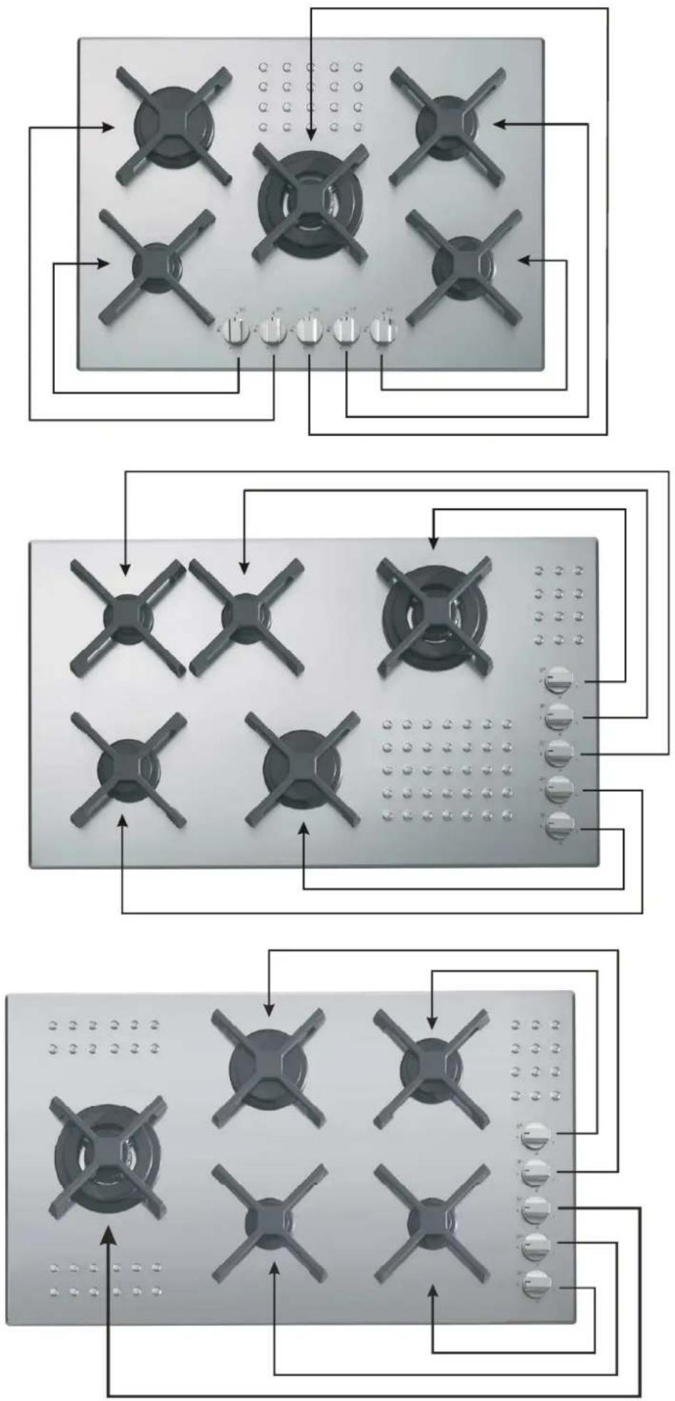 CDA 4X6SS - - Finding burners and description of control panel - 2